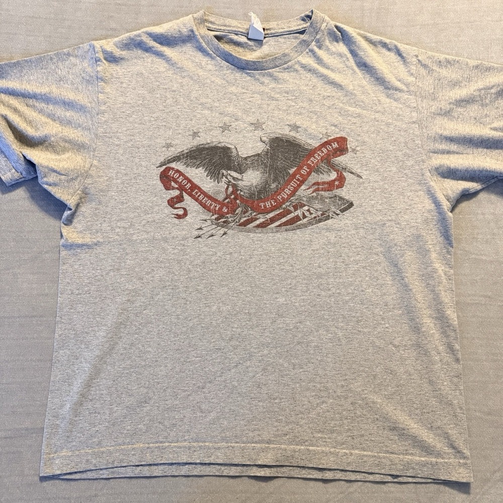 Patriotic Eagle Graphic T Shirt Fun To The 4th Vintage Americana USA XL